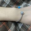 Cuff Bracelet Sterling Silver 925 with Turquoise