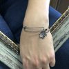 Bangle Bracelet Grape Leaves Sterling Silver 925