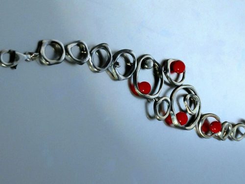 Silver Wide Bracelet Air, Statement Bracelet