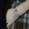 Cuff Bracelet Sterling Silver 925 with Turquoise