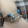 Cuff Bracelet Sterling Silver 925 with Turquoise
