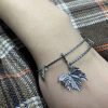 Bangle Bracelet Grape Leaves Sterling Silver 925