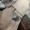 Bangle Bracelet Grape Leaves Sterling Silver 925