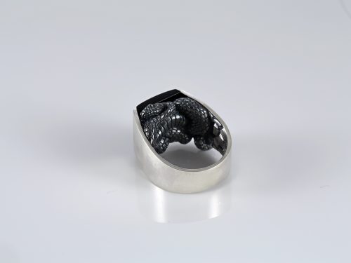 Ring for Men Snake Sterling Silver 925