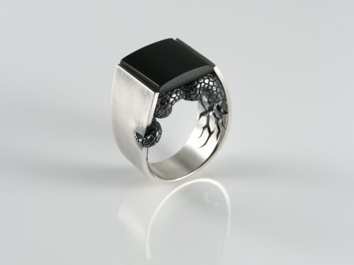 Ring for Men Snake Sterling Silver 925
