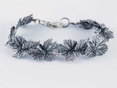 Bracelet Tree Branch with Leaves Sterling Silver 925
