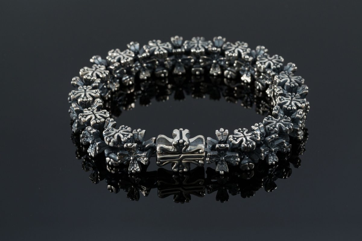 Heavy Men Bracelet Crusader Sterling Silver 925