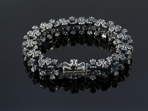 Heavy Men Bracelet Crusader Sterling Silver 925