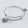 Bangle Bracelet Grape Leaves Sterling Silver 925