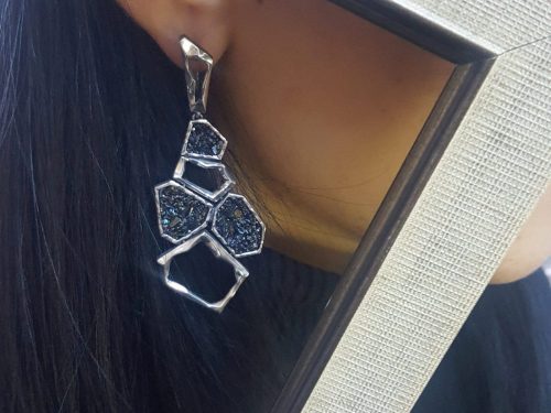 Long Dangle Earrings Sterling Silver 925
