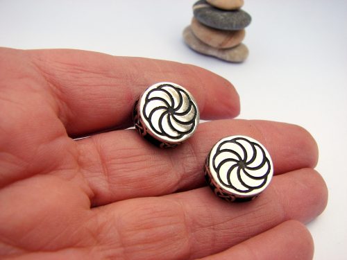 Sterling Silver Cufflinks for Men Wheel of Eternity