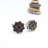 Men's Cufflinks Sterling Silver 925 with beautiful ornament