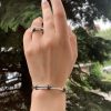 Cuff Bracelet Bamboo For Women Sterling Silver 925