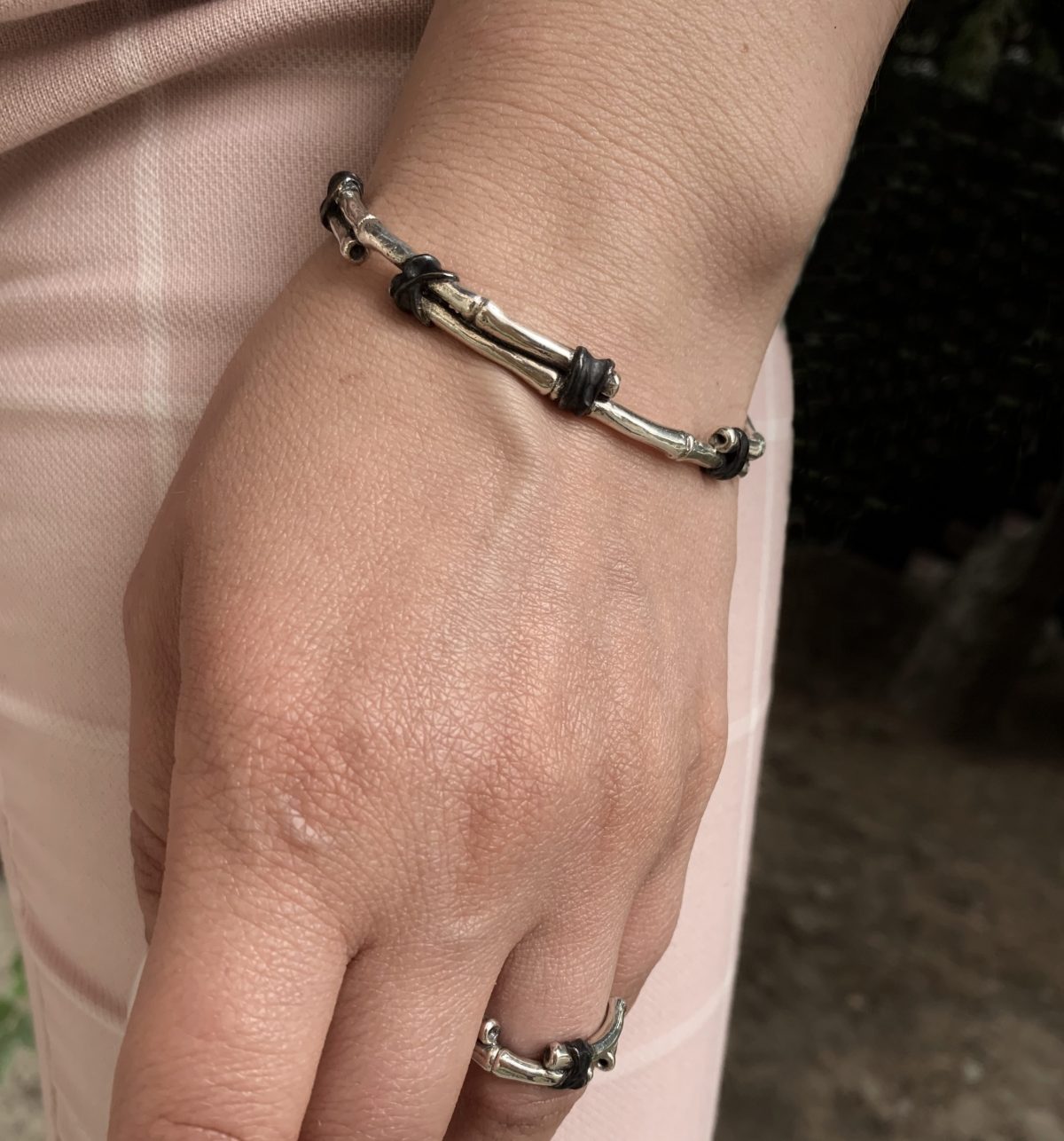Cuff Bracelet Bamboo For Women Sterling Silver 925