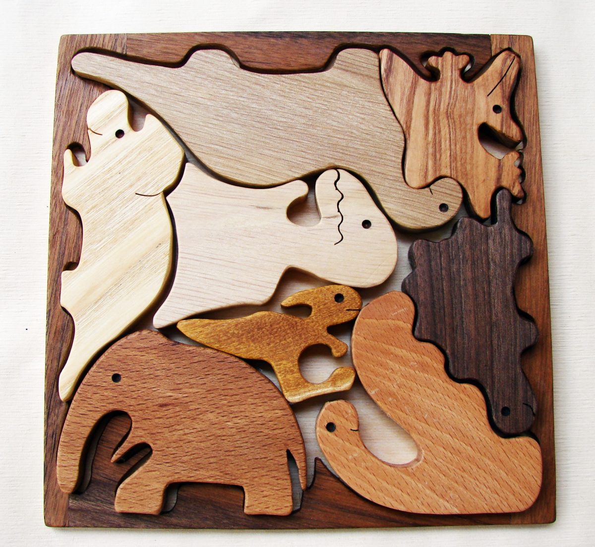Wooden Puzzle Toy Dinosaurs, Puzzle Wooden Еducational Toy for Kids, Boys and Girls Wood Toys