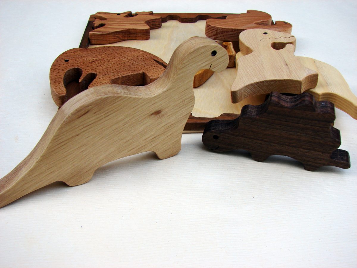 Wooden Puzzle Toy Dinosaurs, Puzzle Wooden Еducational Toy for Kids, Boys and Girls Wood Toys