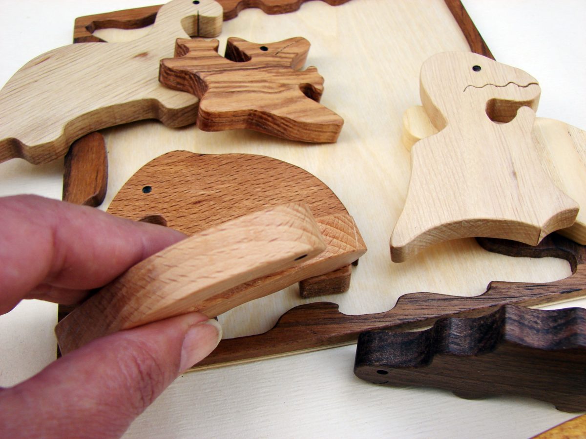 Wooden Puzzle Toy Dinosaurs, Puzzle Wooden Еducational Toy for Kids, Boys and Girls Wood Toys