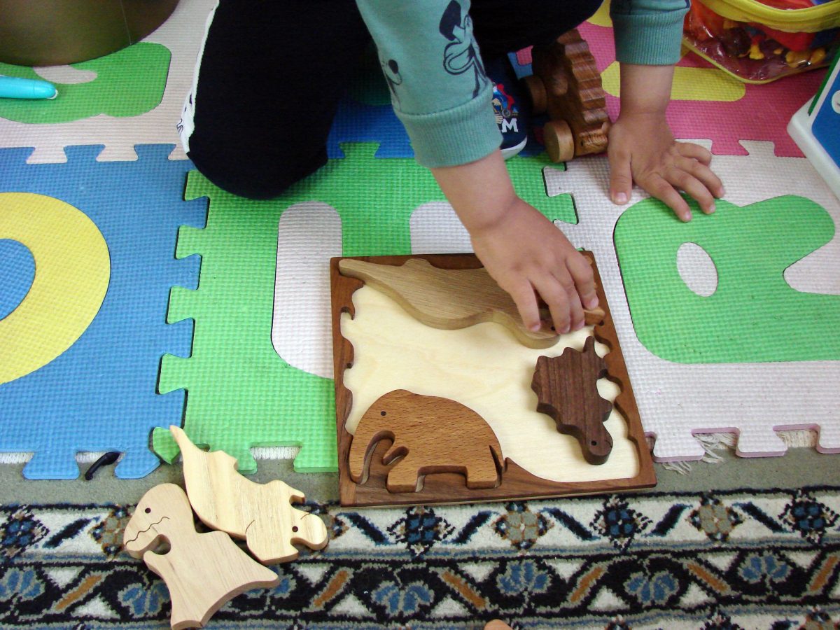 Wooden Puzzle Toy Dinosaurs, Puzzle Wooden Еducational Toy for Kids, Boys and Girls Wood Toys