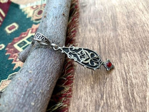 Armenian Ethnic Ornament Pendant Sterling Silver 925
