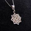 Armenian Silver Pendant Octagon, Eight pointed Star