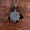 Armenian Silver Pendant Octagon, Eight pointed Star