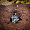 Armenian Silver Pendant Octagon, Eight pointed Star