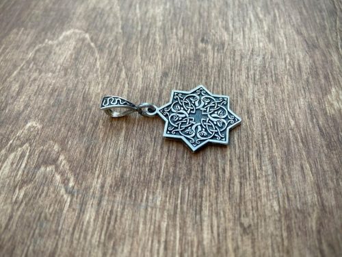 Armenian Pendant Eight pointed Star Sterling Silver 925