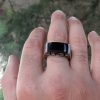 Ring for Men Aries Sterling Silver 925, Men's Onyx Ring