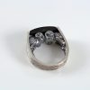 Ring for Men Aries Sterling Silver 925, Men's Onyx Ring