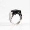 Ring for Men Aries Sterling Silver 925, Men's Onyx Ring