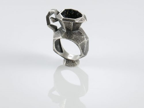 Ring Vase Sterling Silver 925, Antique Vase Ring