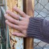 Band Ring Chain for Men Sterling Silver 925, Minimalist Men's Ring, Brutalist Ring