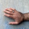 Band Ring Chain for Men Sterling Silver 925, Minimalist Men's Ring, Brutalist Ring