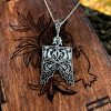 Armenian Ornament Large Pendant Sterling Silver 925, Silver chain as a gift. Armenian Handmade Jewelry, Gift for Her