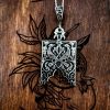 Armenian Ornament Large Pendant Sterling Silver 925, Silver chain as a gift. Armenian Handmade Jewelry, Gift for Her
