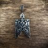 Armenian Ornament Large Pendant Sterling Silver 925, Silver chain as a gift. Armenian Handmade Jewelry, Gift for Her