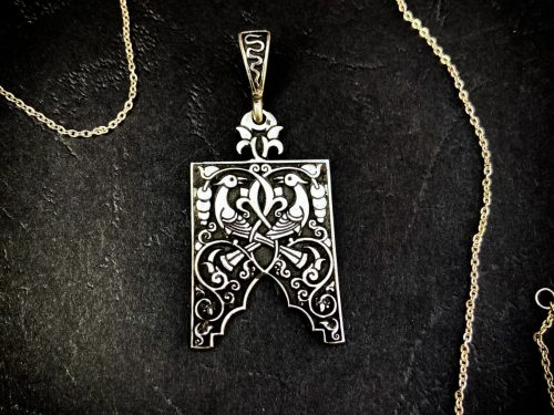 Armenian Ornament Large Pendant Sterling Silver 925, Silver chain as a gift. Armenian Handmade Jewelry, Gift for Her
