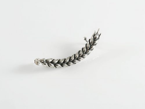 Stud Cuff Earrings Wheat Spike Sterling Silver 925
