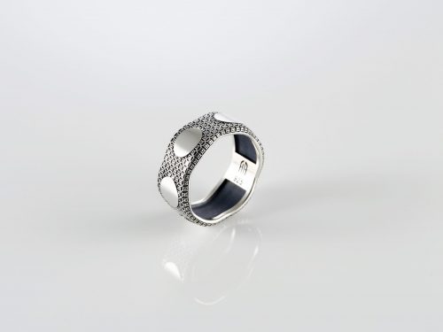 Wide Band Ring for Men Sterling Silver 925