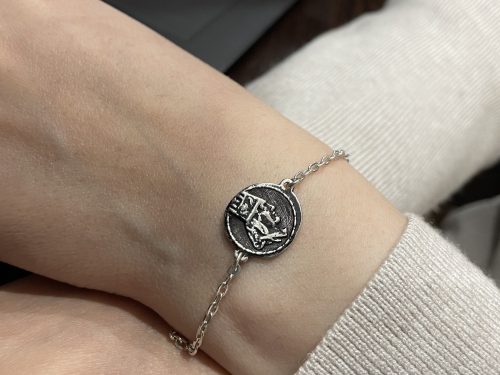 Bracelet Tigran the Great King of Armenia Sterling Silver 925, Tigran Mets Coin