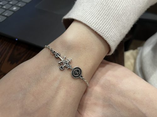 Bracelet Solar System Sterling Silver 925, Solar Symbol, Thin chain delicate bracelet, Armenian Jewelry, Gift for Her