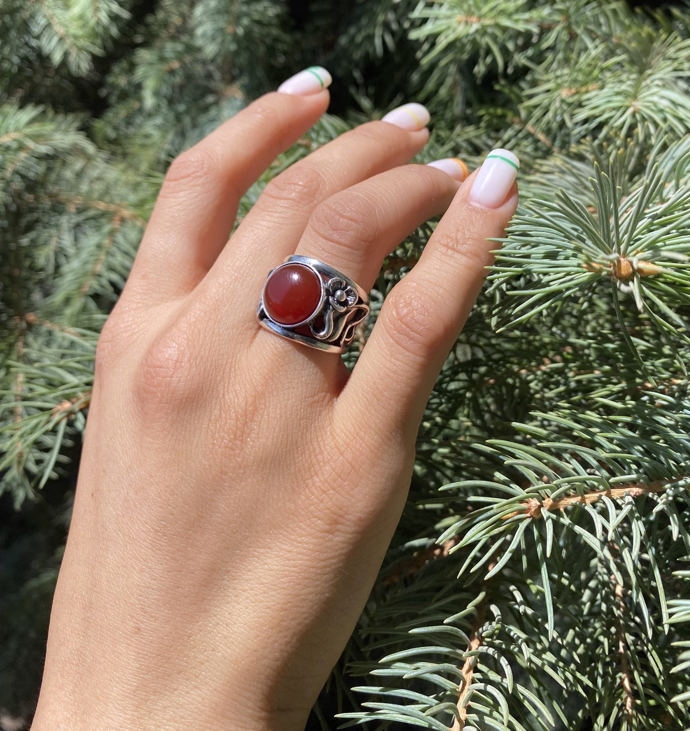 Red carnelian ring deals