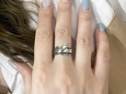 Ring Ararat Sterling Silver 925, Adjustable open ring, Armenian Symbol, Armenian Handmade Jewelry