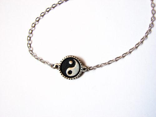 Bracelet Yin Yang Sterling Silver 925, Balance Zen Bracelet