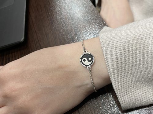 Bracelet Yin Yang Sterling Silver 925, Balance Zen Bracelet